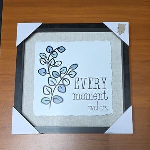 Chic Black and Blue Leaf Picture Frame